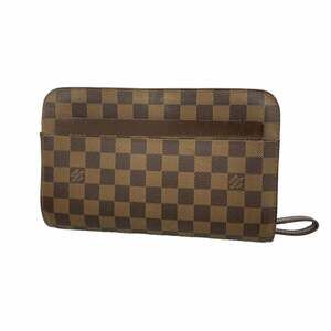 LOUIS VUITTON Authentic Brown Damier Clutch Bag